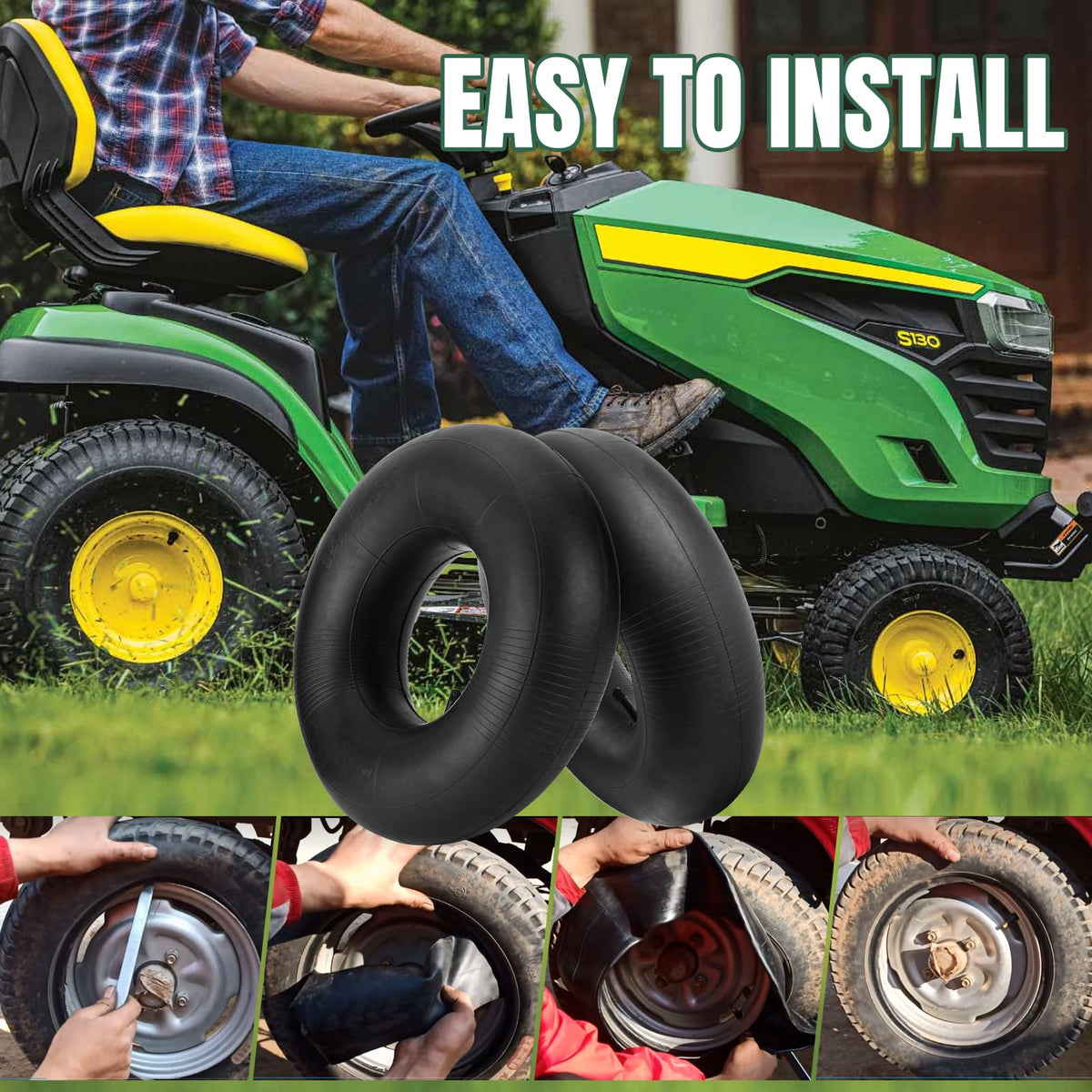15x6.00-6 Inner Tube with Straight Valve Stem 2-Pack W97529