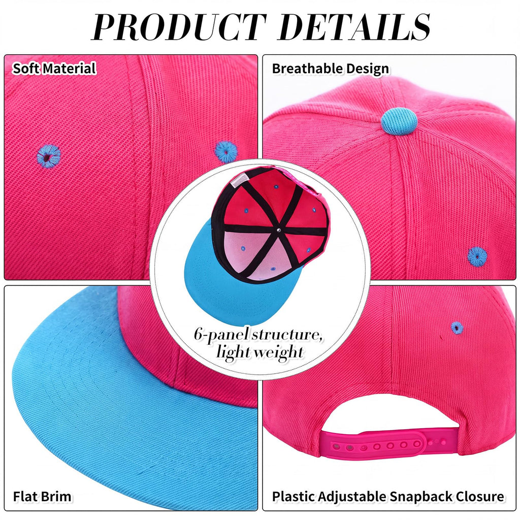 30 Pcs Flat Bill Snapback Hats Bulk Adjustable P674595