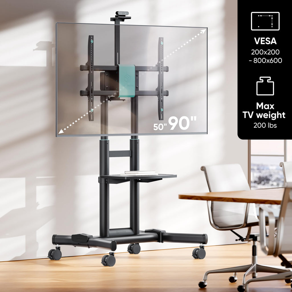 Black Mobile TV Stand 50-90 Inch O855258