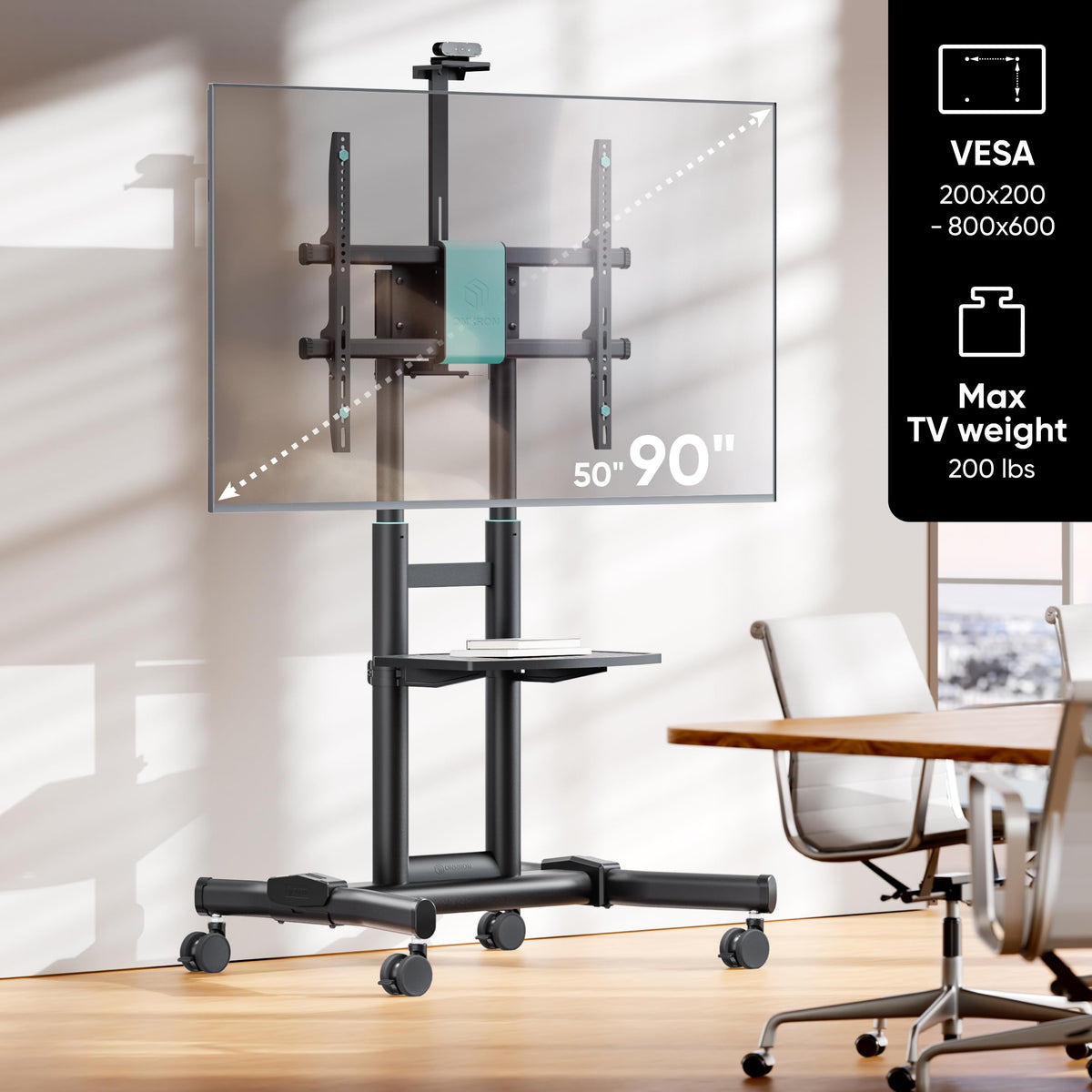 Black Mobile TV Stand 50-90 Inch O855258