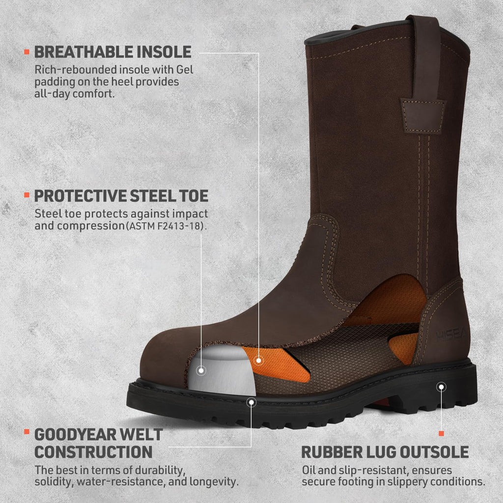 Steel Toe Waterproof Work Boots E32936