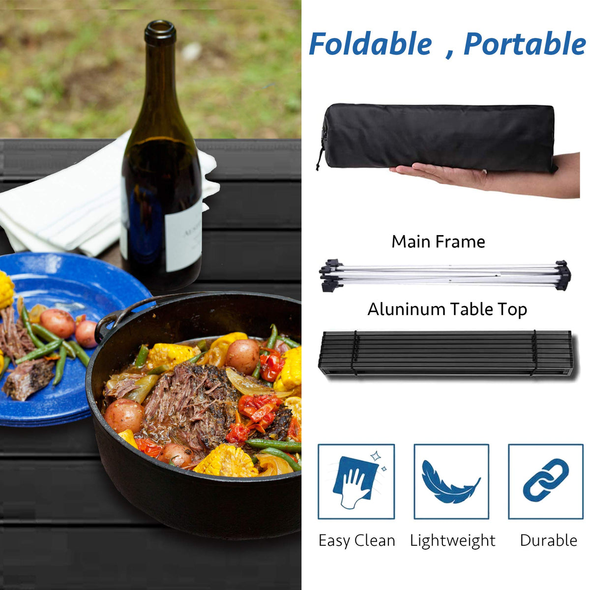 Portable Aluminum Camping Table F843
