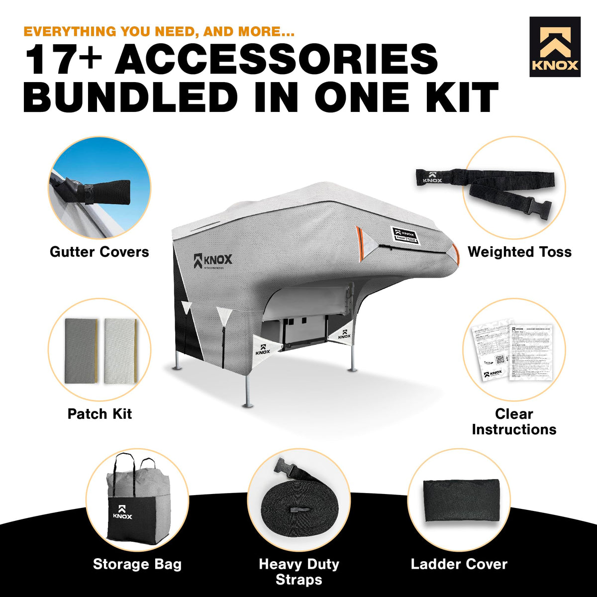 RV Truck Camper Cover with Ladder Cover and Gutter Cover R17990