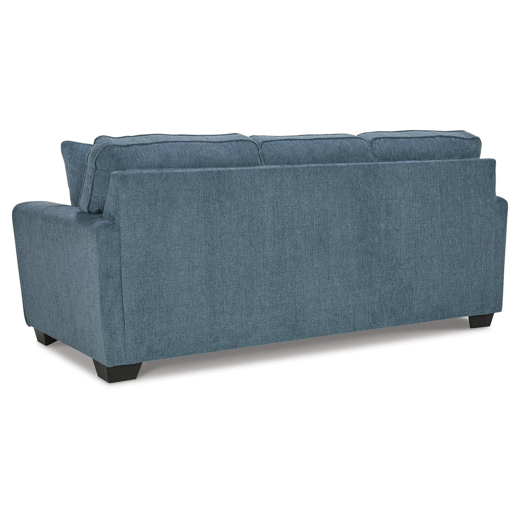 Blue Chenille 3 Seater Couch U50647