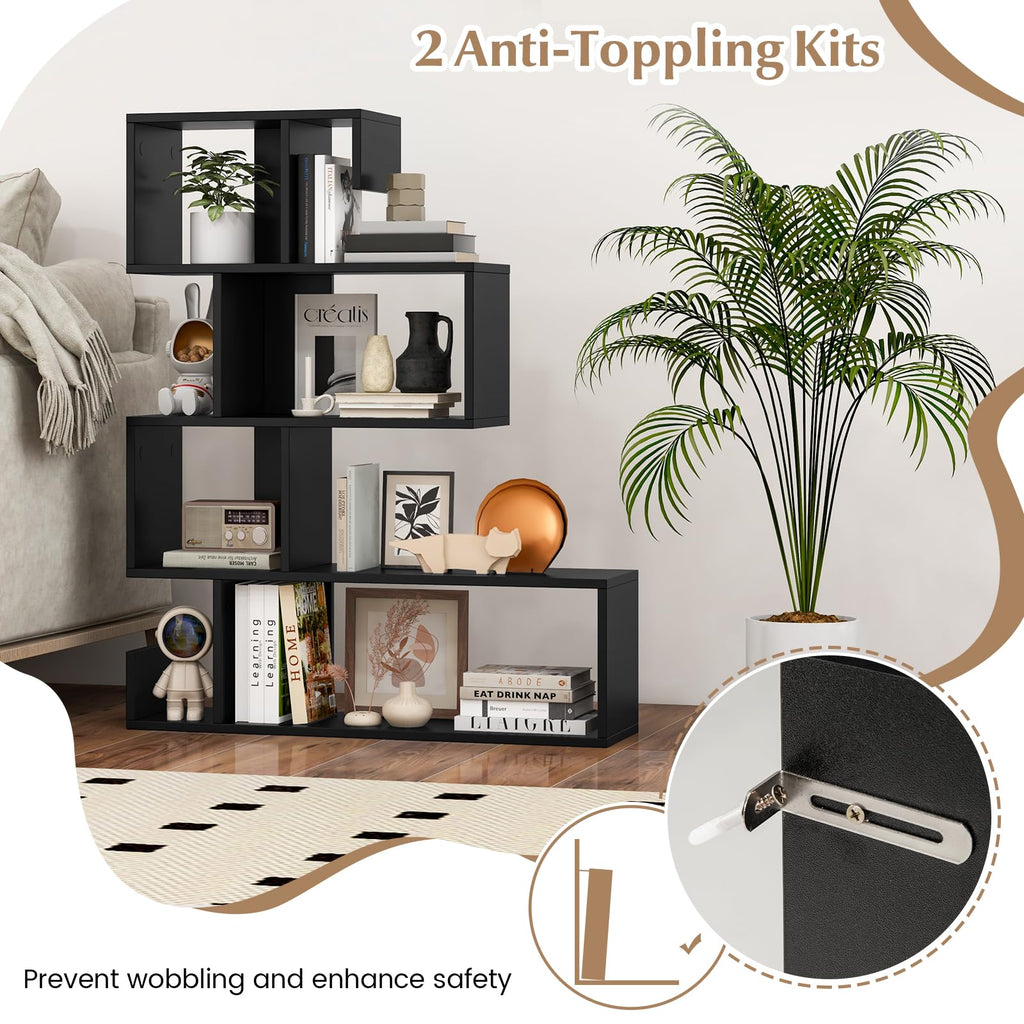 5-Tier Geometric Bookshelf B69478