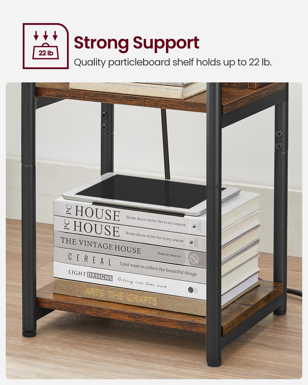 Side Table with Charging Station A800