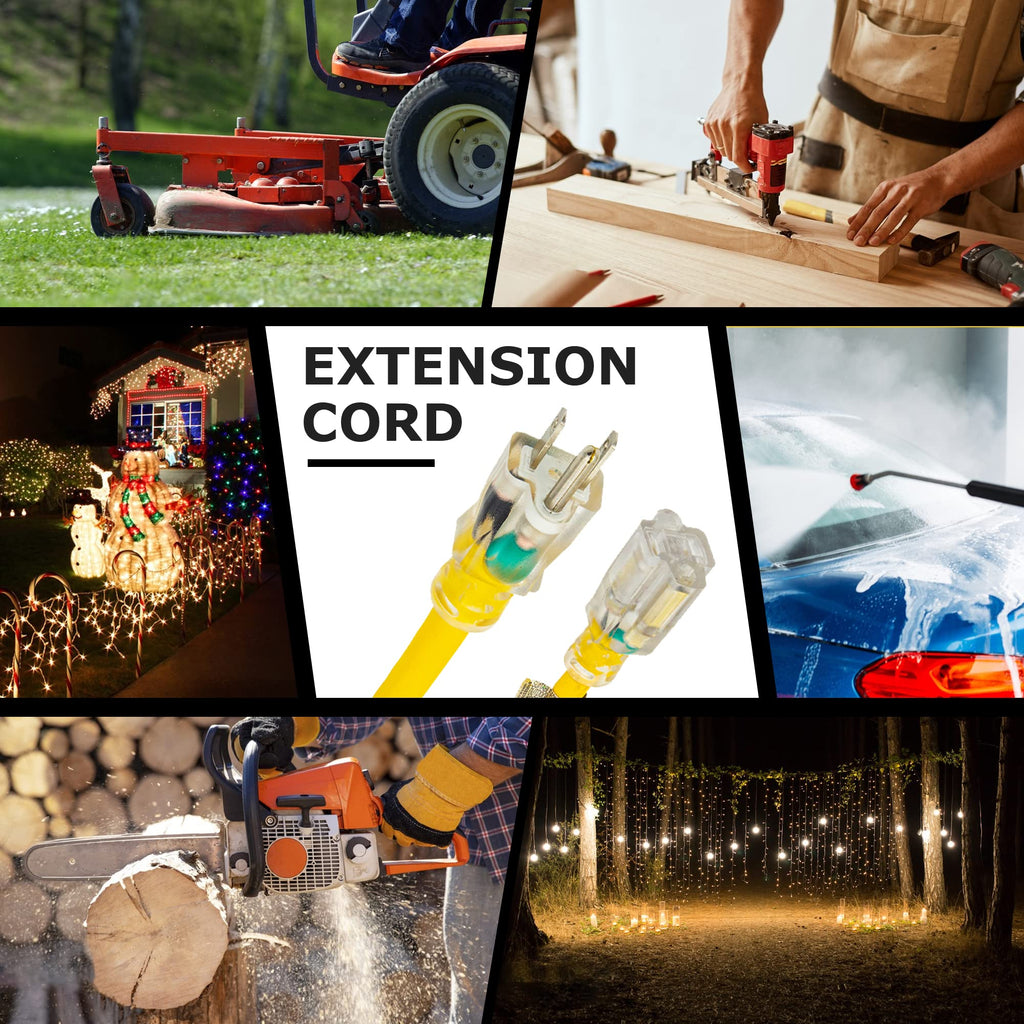 Yellow 12 Gauge 10 ft Extension Cord B346757
