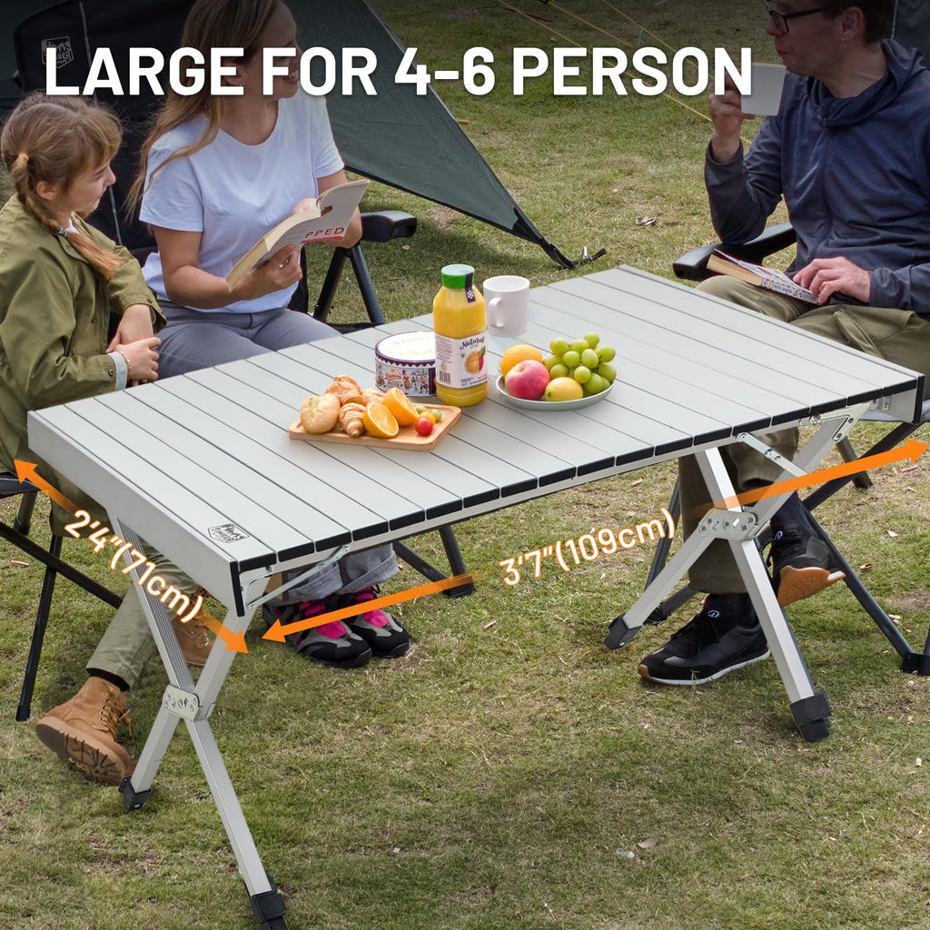 Folding Camping Table Adjustable Height Lightweight Aluminum G967742