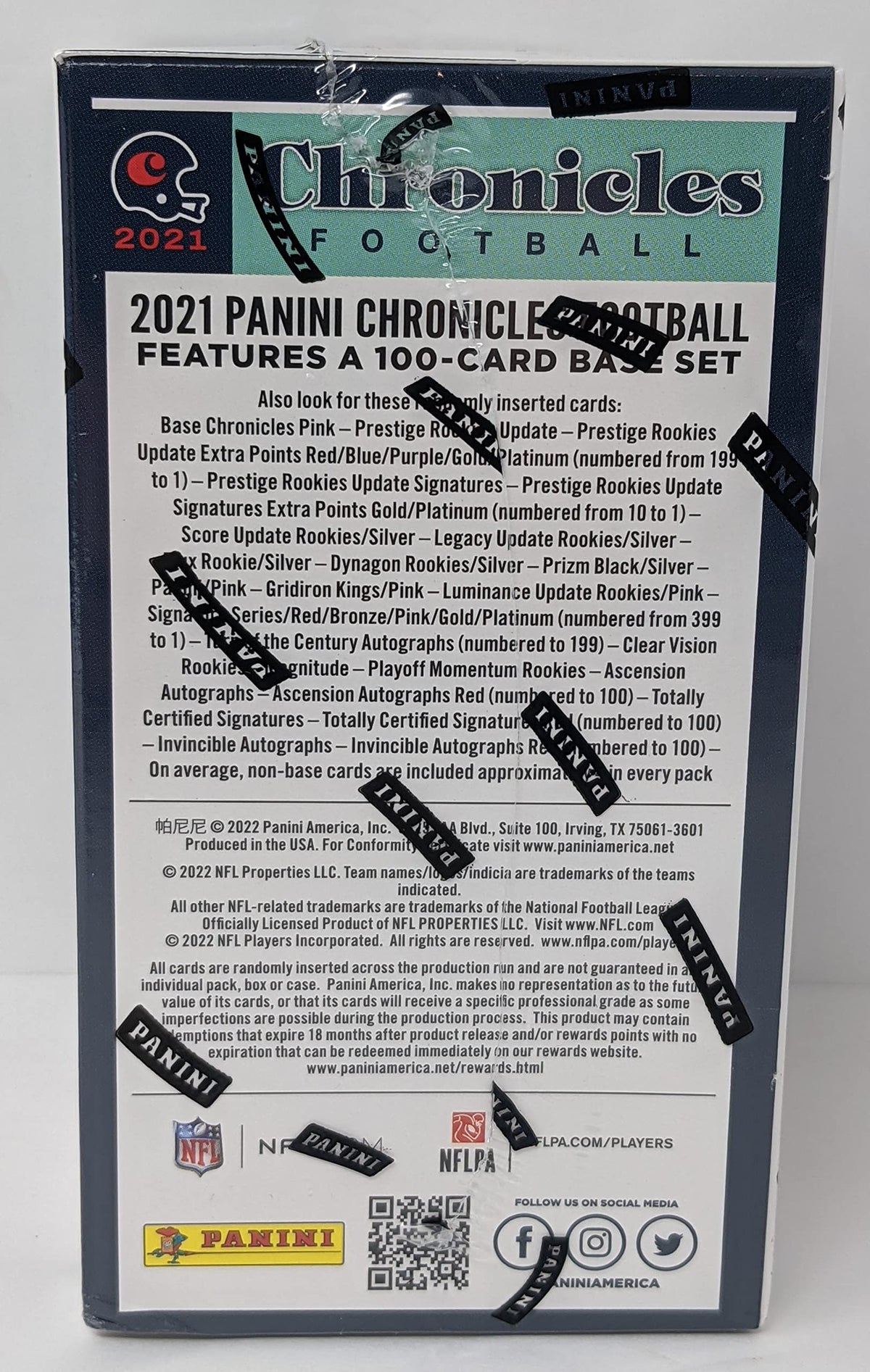 2021 Panini Chronicles NFL Football Blaster Box I7333