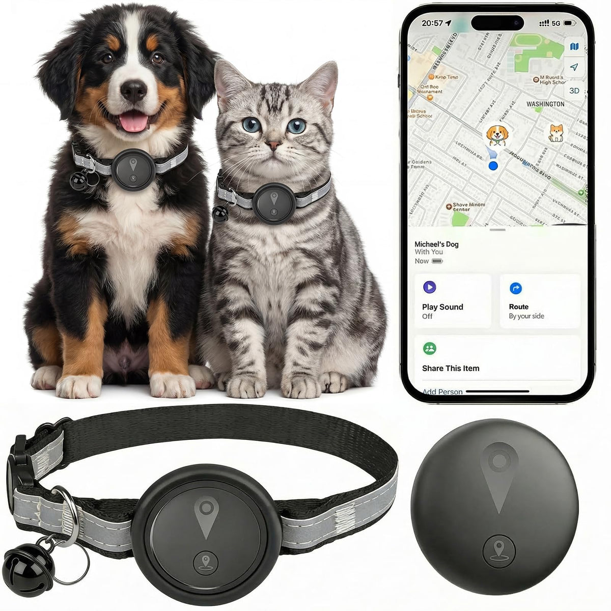 GPS Pet Tracker for Dogs & Cats H635904