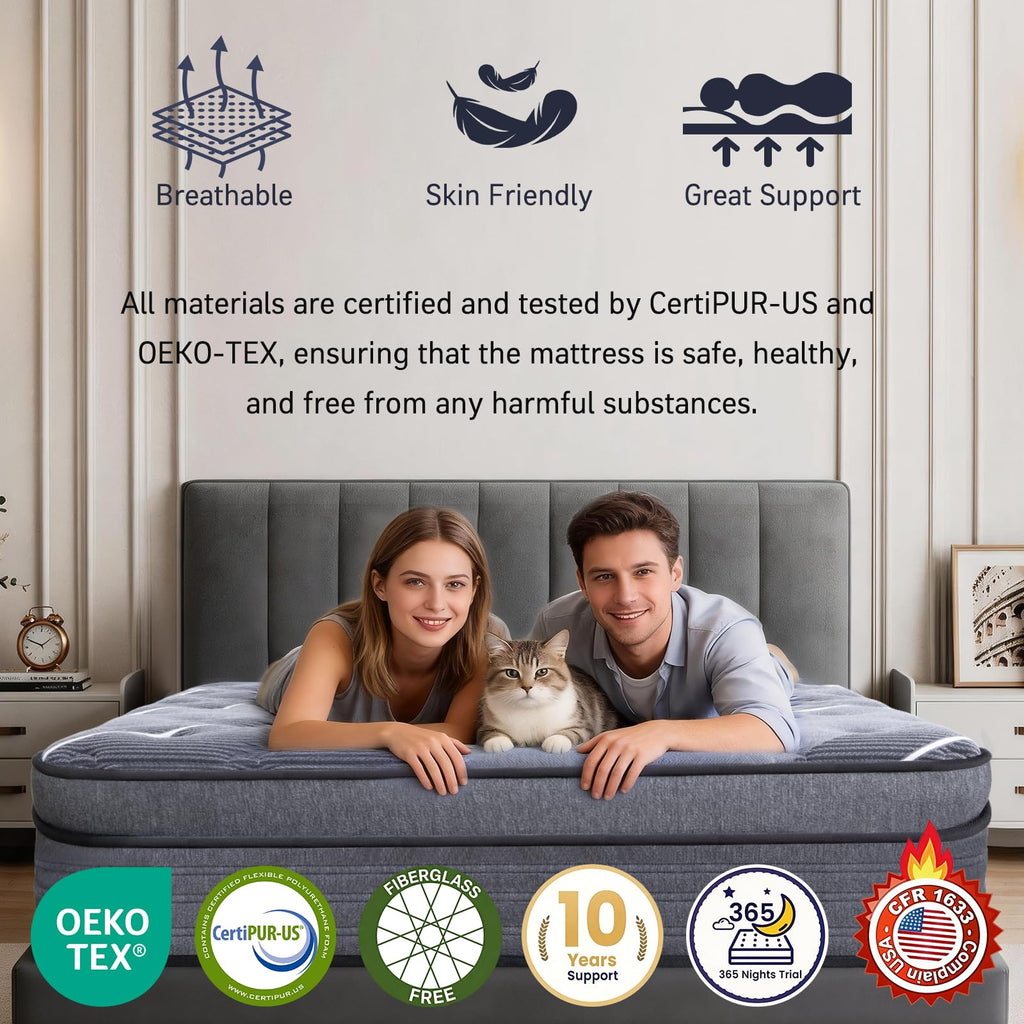 12 Inch Full Size Hybrid Mattress E20595