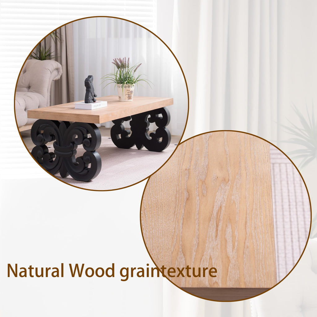 Rectangle Coffee Table with Wood Top Q976997