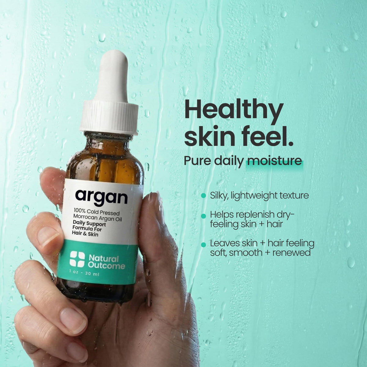 Argan Oil 100% Pure Moroccan Cold-Pressed Face, Body and Hair Oil 1 oz Z2649