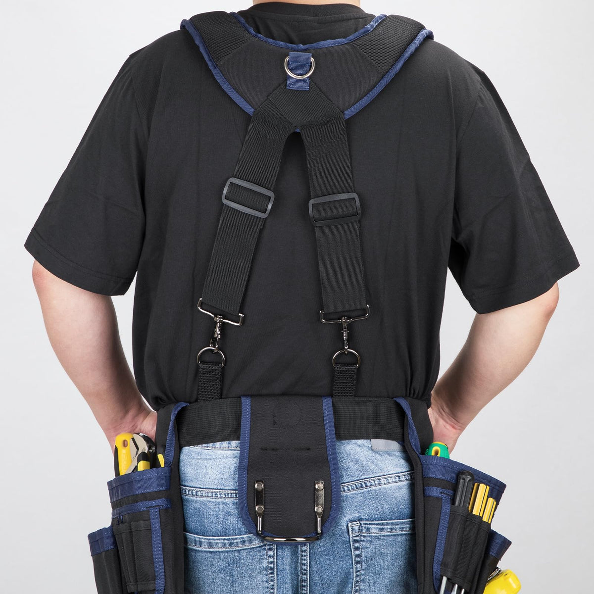 Adjustable Tool Belt with Magnetic Wristband and Pouch Pocket X98596