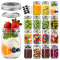 16 Pack 16 oz Glass Mason Jars with Airtight Lids and Bands H424521