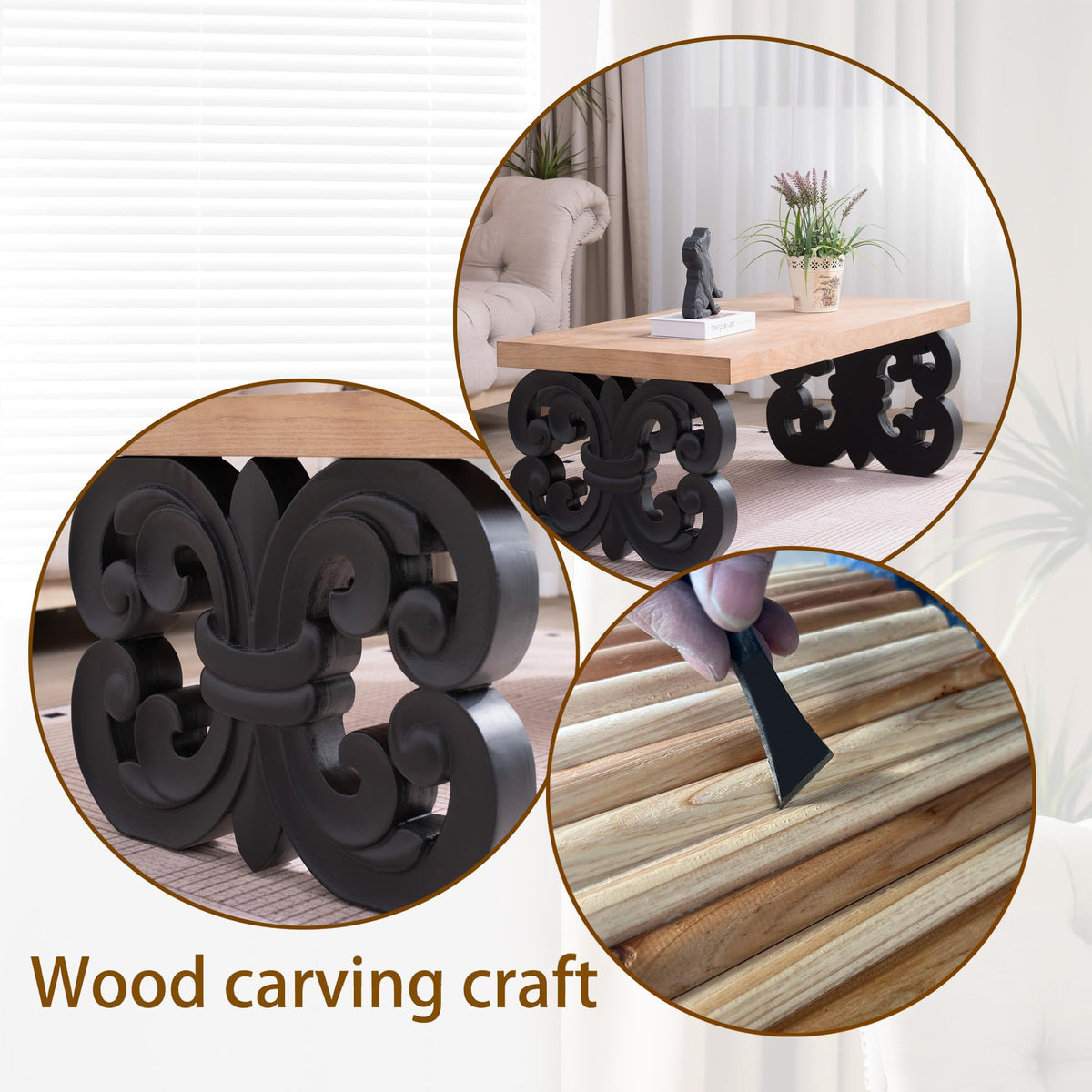 Rectangle Coffee Table with Wood Top Q976997