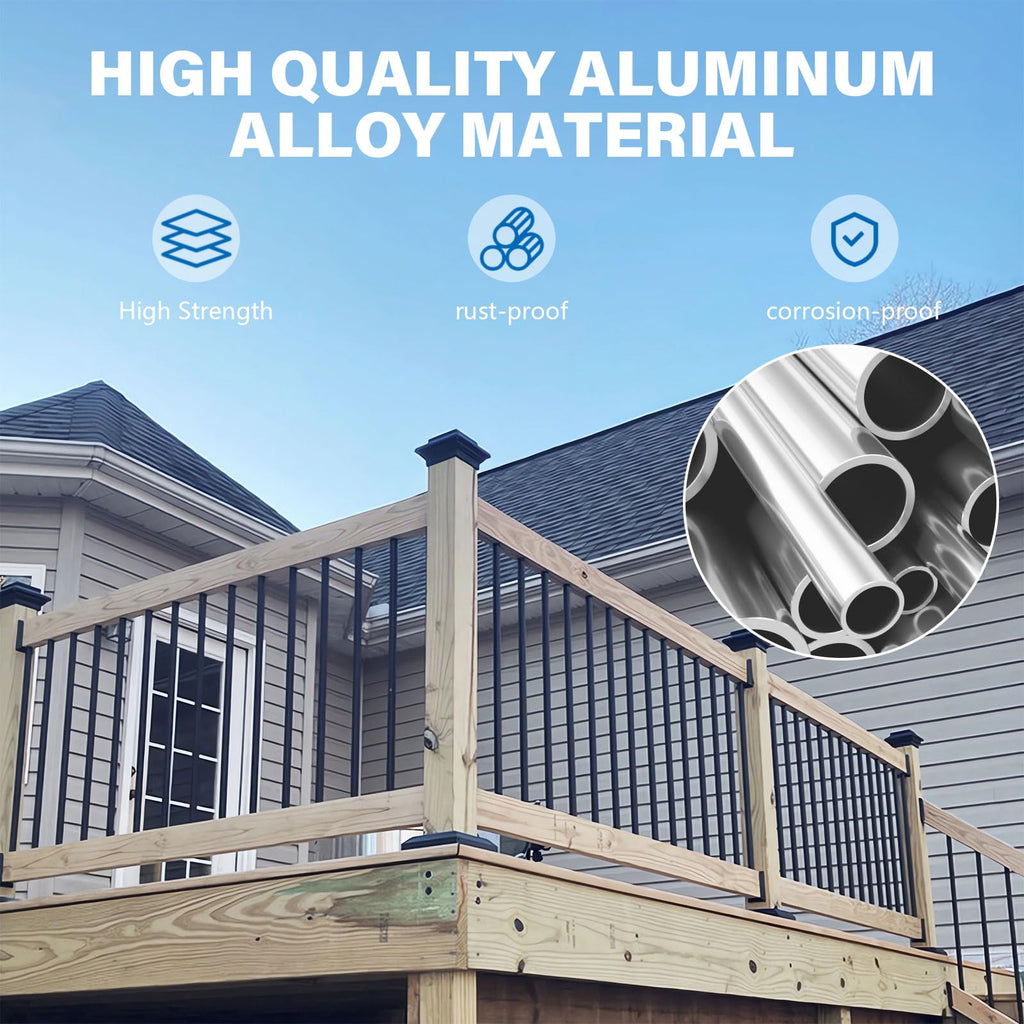 51 Pack 36" Black Aluminum Deck Balusters I961