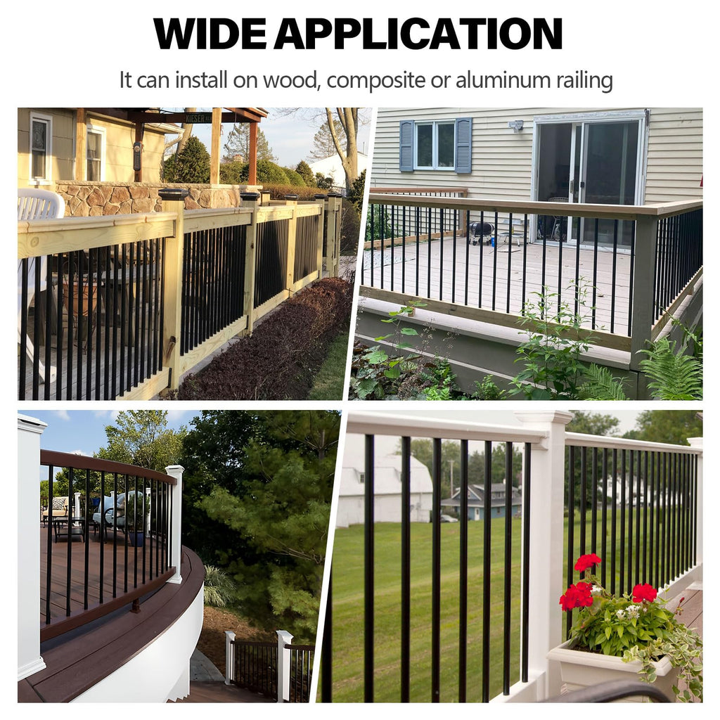 51 Pack 36" Black Aluminum Deck Balusters I961