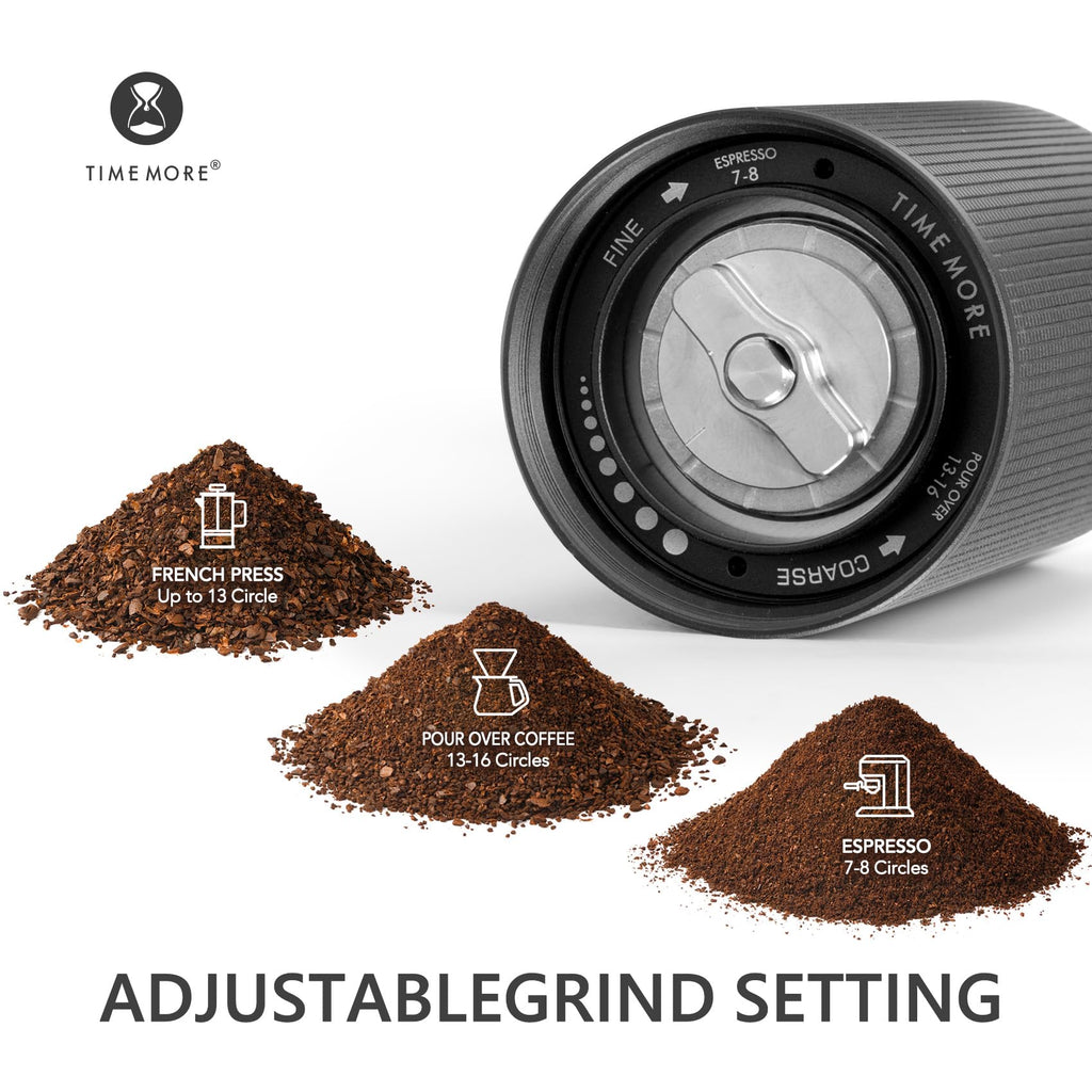 Manual Coffee Grinder Stainless Steel Conical Burr Black Q473707
