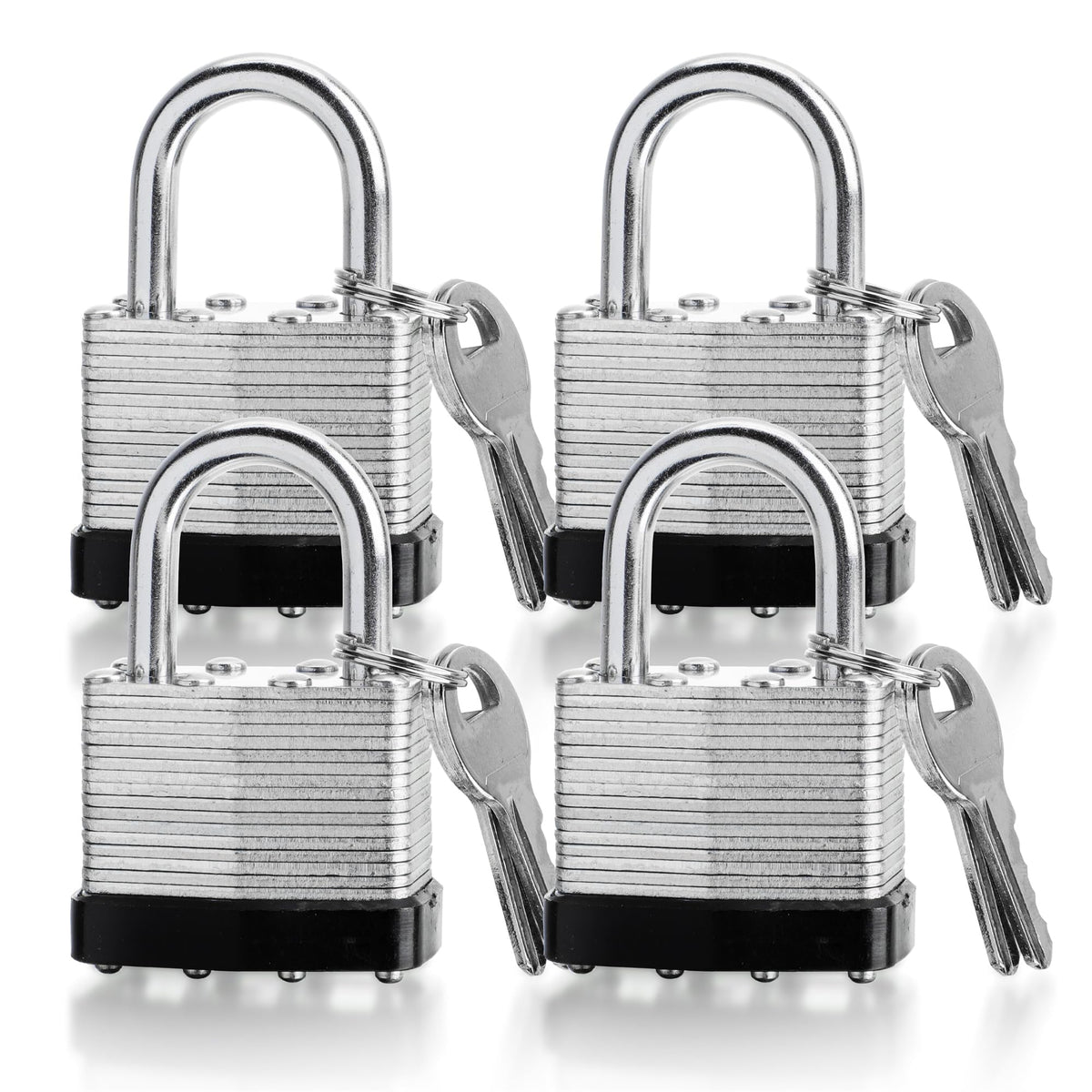 4 Pack Keyed Alike Pad Locks W540416