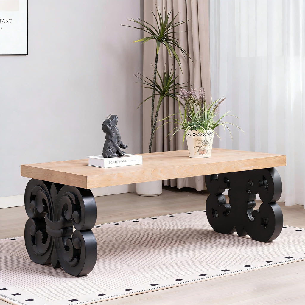 Rectangle Coffee Table with Wood Top Q976997