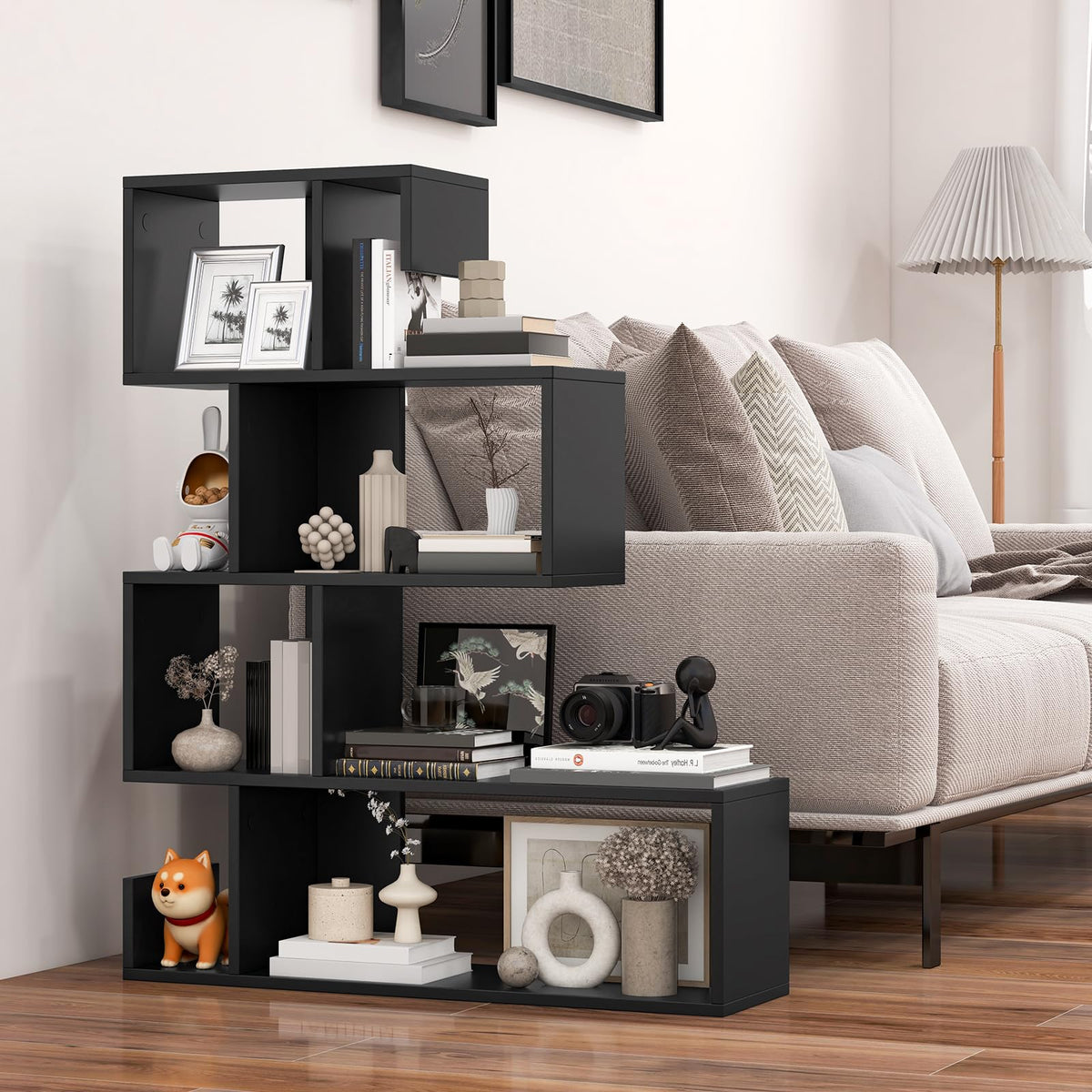 5-Tier Geometric Bookshelf B69478