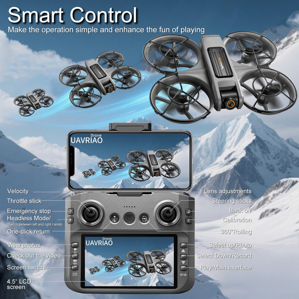4.5-inch HD Screen Remote Control Drone with 2K Dual Cameras C172422