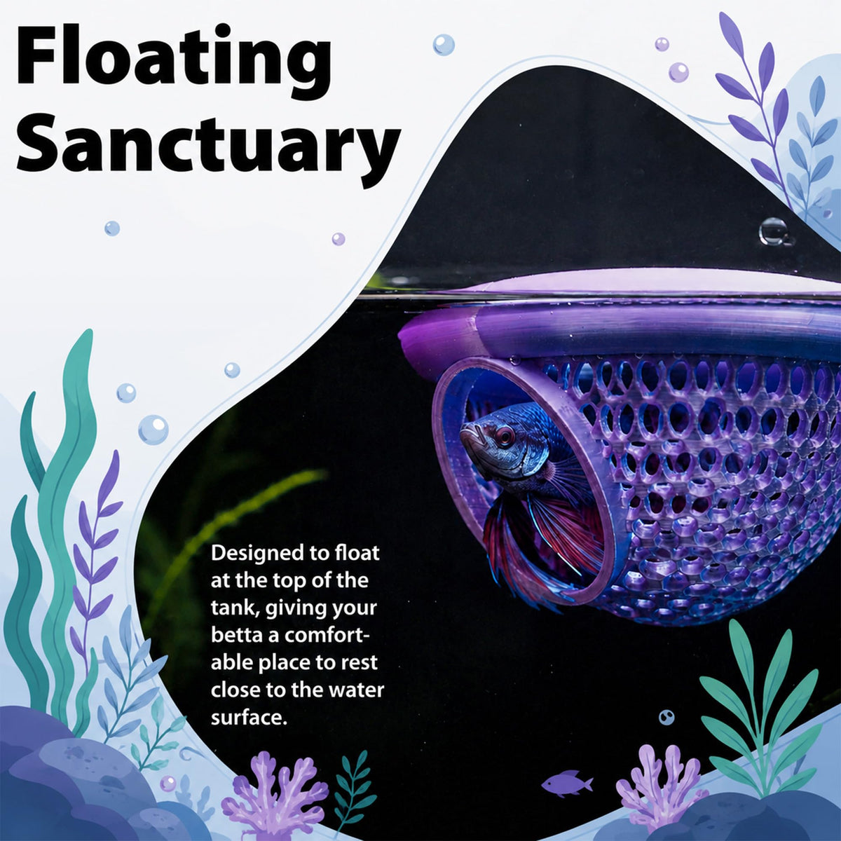 2 PCS Betta Hammock & Shrimp Shelter X2490
