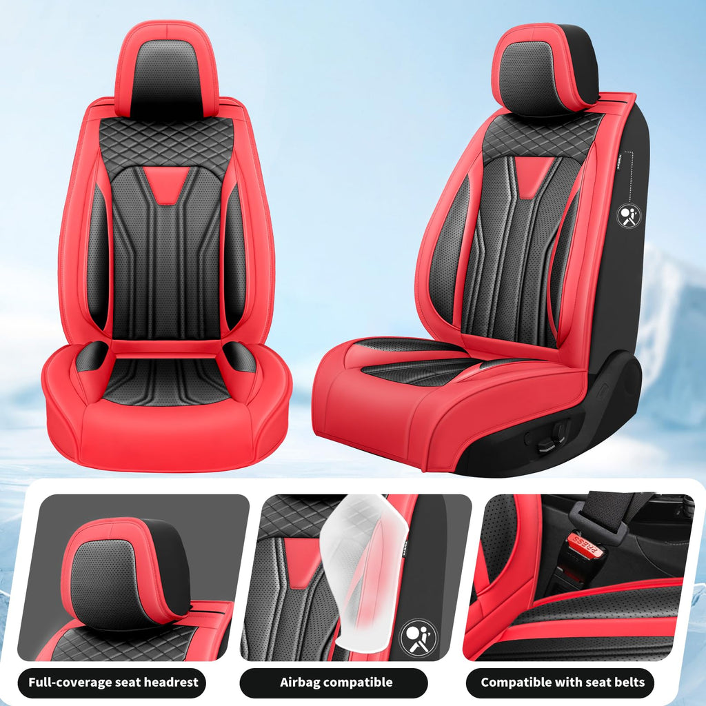 Car Seat Covers Red & Black W891