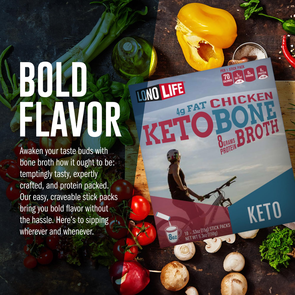 Chicken Bone Broth Powder Mix 8oz V627