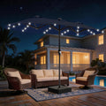 15FT Double Sided Solar Lights Patio Umbrella O301