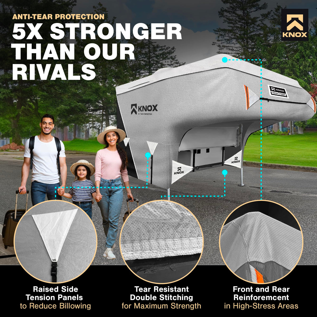 RV Truck Camper Cover with Ladder Cover and Gutter Cover R17990