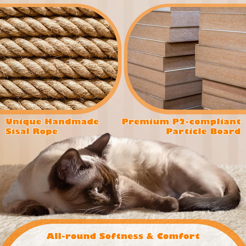 Beige 70.5in Multi-Level Cat Tree L894281