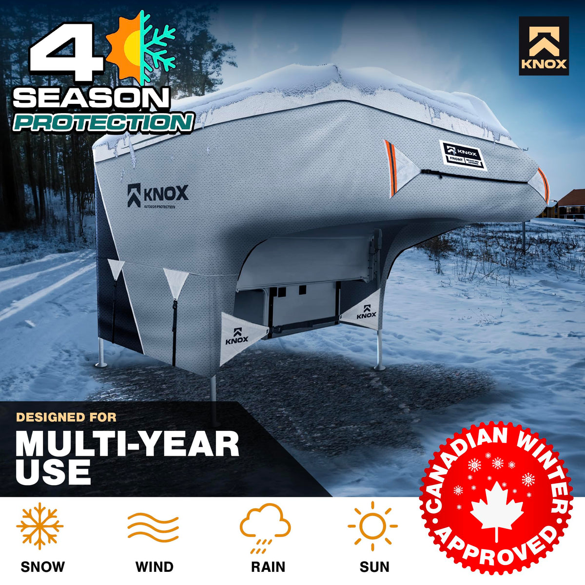 RV Truck Camper Cover with Ladder Cover and Gutter Cover R17990