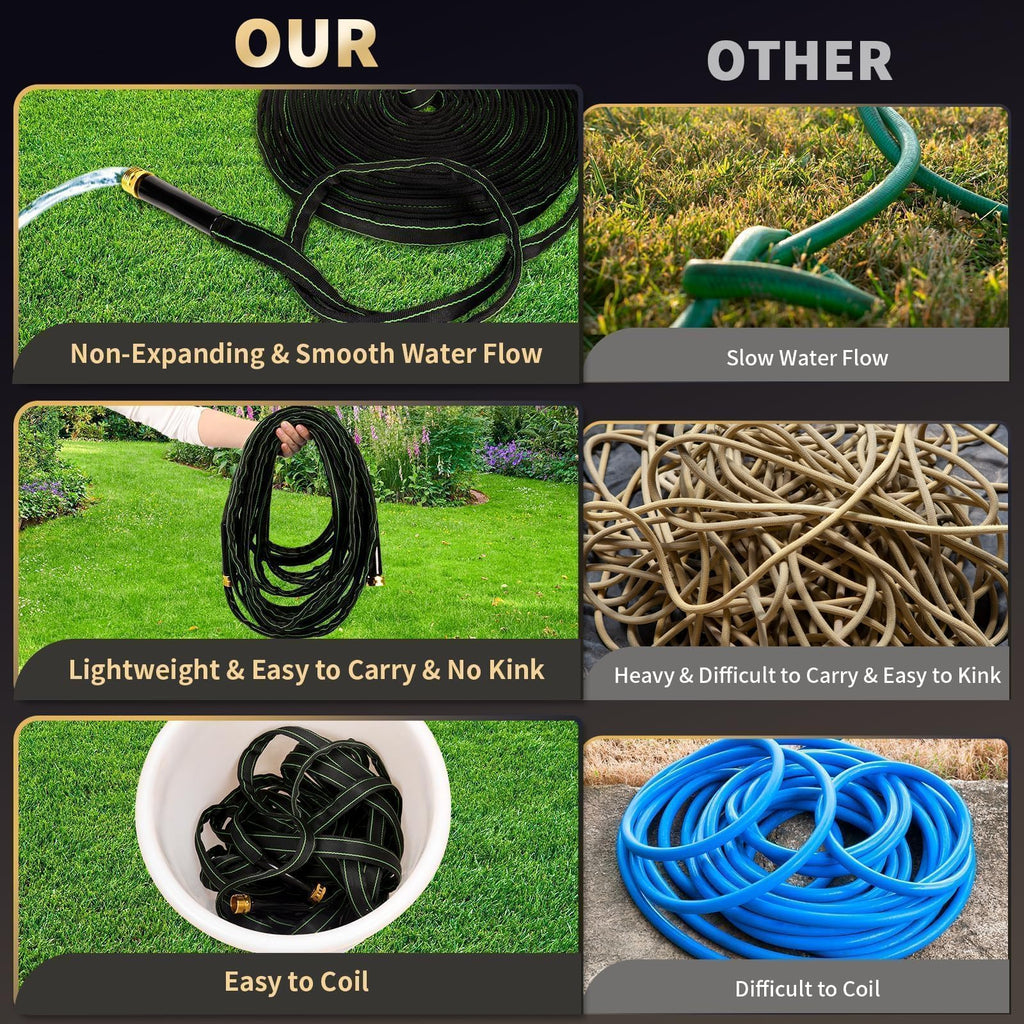 100 ft Heavy Duty No Kink Garden Hose D287
