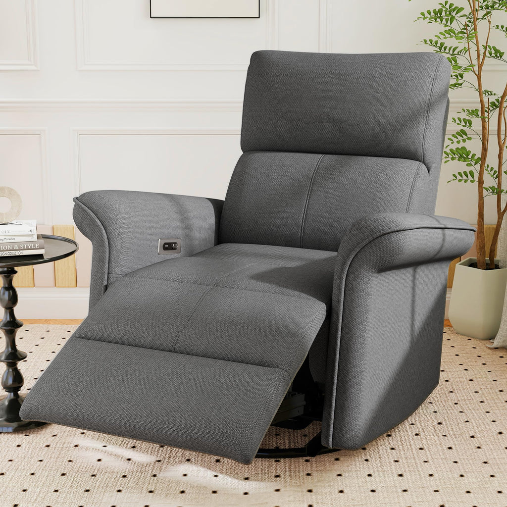 Power Swivel Rocker Recliner Chair Velvet G29477