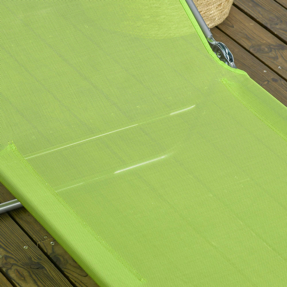 2 Piece Folding Chaise Lounge Chairs Reclining Back Green M249